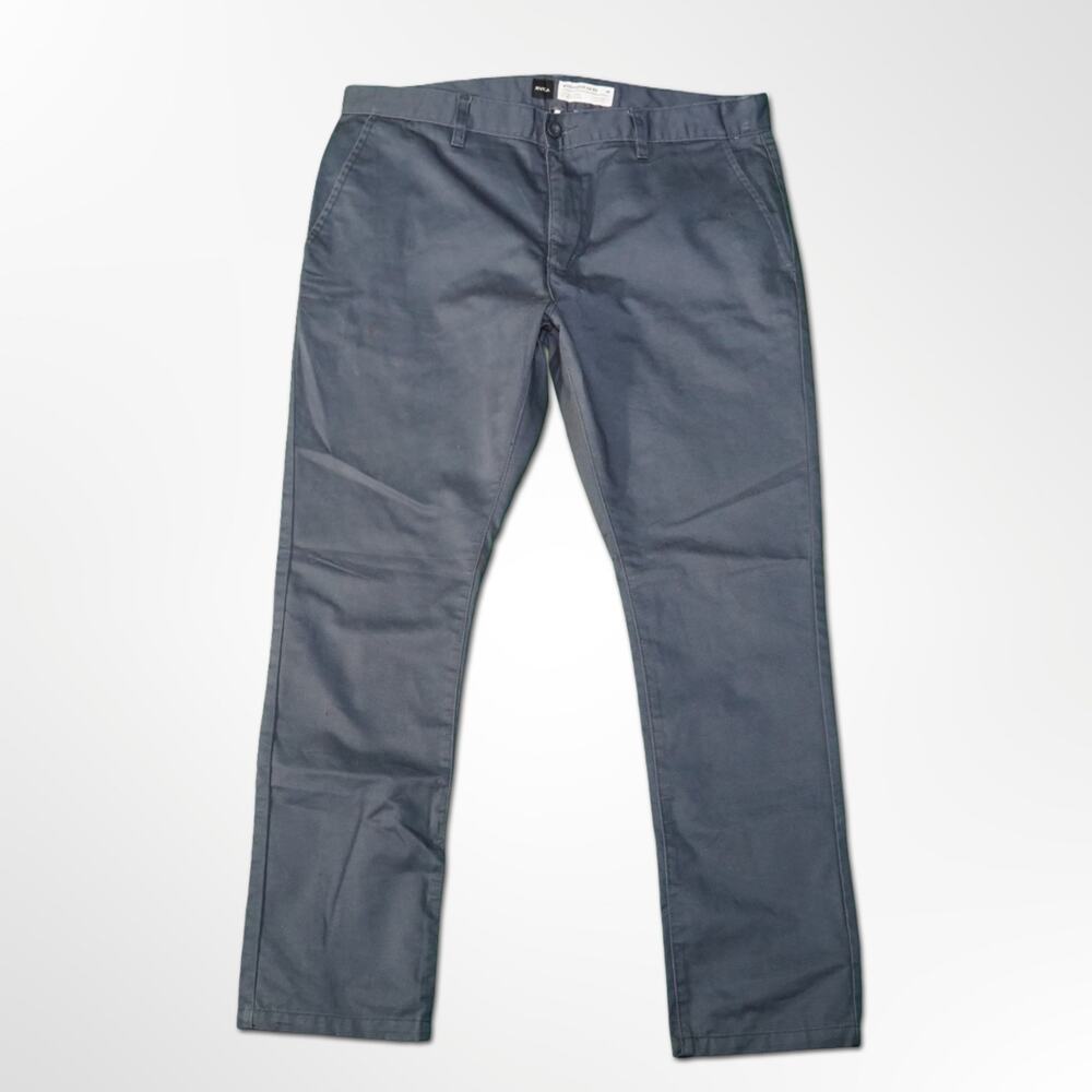 RVCA Weekender Chino Pants Men's 38x32 Slim Straight Blue — Excellent